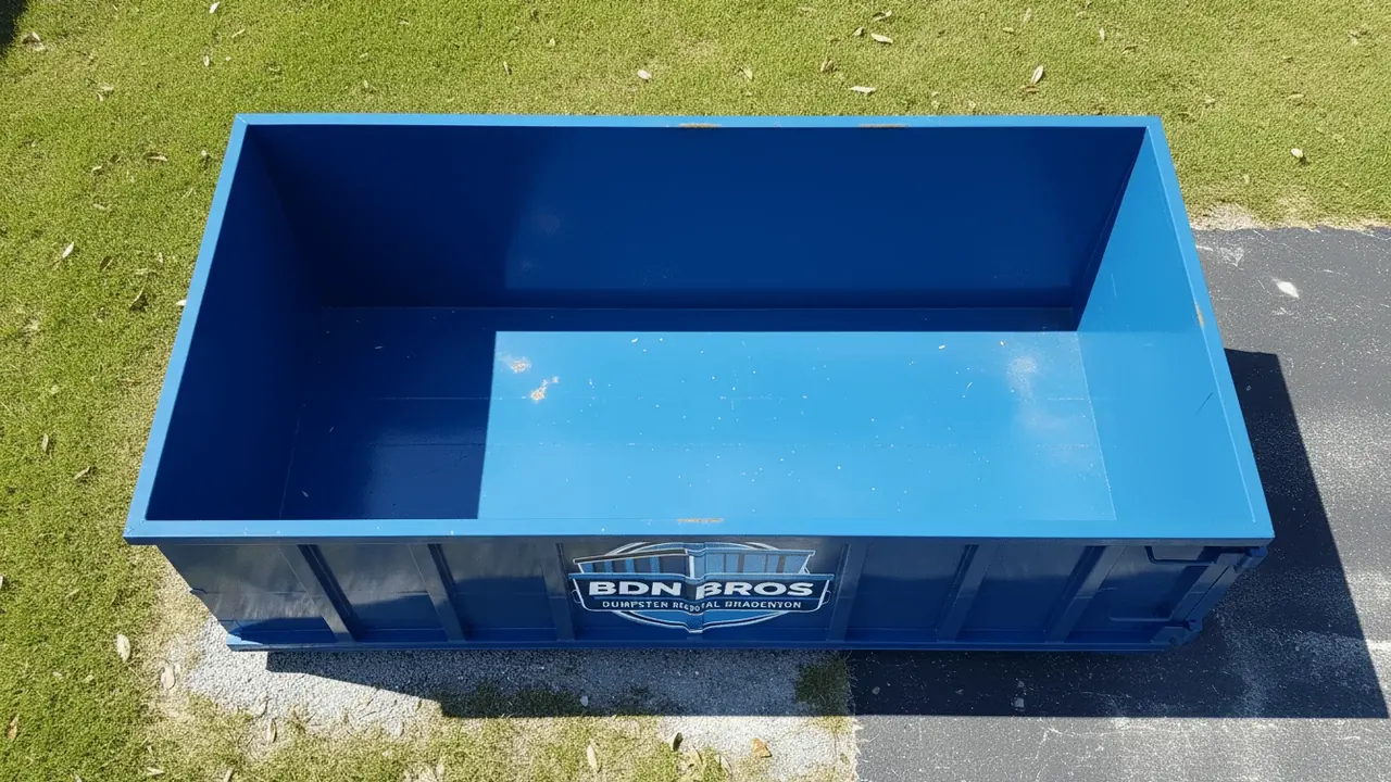 Licensed and insured BDN Bros Dumpster Rental Bradenton roll-off container staged in Bradenton, FL